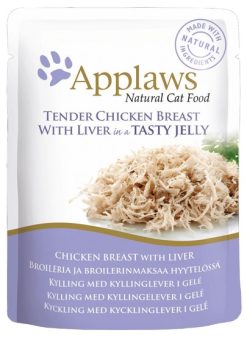 Applaws saszetka dla kota kurczak z wątróbką w galaretce 70g