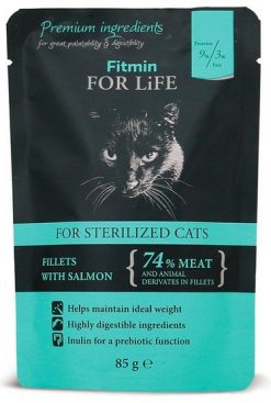 Fitmin Cat For Life Adult Sterilised Salmon saszetka 85g