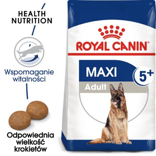 Royal Canin Size Royal Canin Maxi Adult 5+ karma sucha dla psów starszych, od 5 do 8 roku życia, ras dużych 15kg