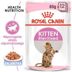 Royal Canin Feline Royal Canin Kitten Sterilised karma mokra w galaretce dla kociąt od 4 do 12 miesiąca życia, sterylizowanych saszetka 85g