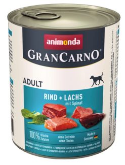 Animonda GranCarno Adult Rind Lachs Spinat Wołowina, Łosoś + Szpinak puszka 800g