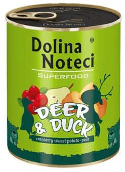 Dolina Noteci Premium Superfood Pies Jeleń i kaczka puszka 800g